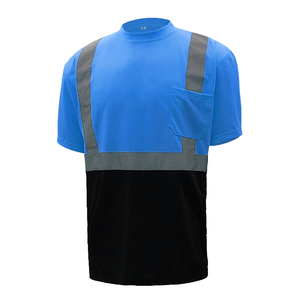 Wholesale Men's Reflective Windproof Polyester Shirt ANSI/ISEA 107 Certified High Visibility Workwear Breathable Quick Dry - Product Image 5