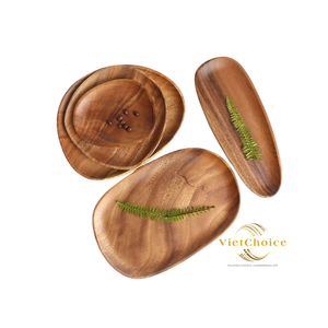 Support à gâteau en bois moderne Vietchoice, écologique, peint à la main, couleur naturelle, plateau de présentation pour assiettes de cuisine, prix abordable - Product Image 4