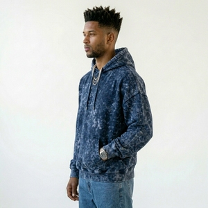 Sweat-shirt à capuche tie-dye pour homme, coupe ample, en coton French Terry, décontracté, pour l'automne, avec poche - Product Image 3