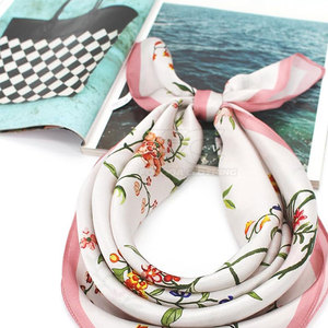 Best Selling Unique Design High Quality All Season Women's <b>Square</b> <b>Scarf</b> Silk Screen Printed Elegant Casual Use - Product Image 6