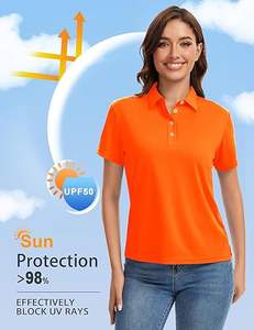 Chemises polo pour femmes de haute qualité, coupe ajustée, tissu tricoté respirant, manches courtes, vêtements de tennis, polos de golf pour femmes - Product Image 5