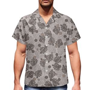 Chemise à col rabattu en polyester respirant, motif Hawaïen artistique exclusif, imprimé fruit du pain, tendance estivale - Product Image 2