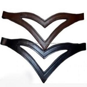 Bracelet à sourcils en cuir Double V rembourré, excellente qualité, avec canal vide pour design, avec perles et cristaux - Product Image 4