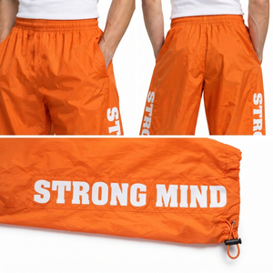 Pantalon coupe-vent imprimé à jambe large pour homme, léger, style streetwear, idéal pour la randonnée et la pluie - Product Image 6