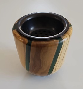 Quemador de incienso Bakhoor de lujo hecho a mano con madera de acacia y resina epoxi, elegante quemador árabe Mubkhar para Bakhoor, Oud e incienso aromático. - Product Image 6