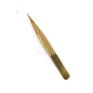 Acier inoxydable courbé professionnel de haute qualité. Pinces à épiler pour extensions de cils, pour une pose facile des cils - Product Image 4