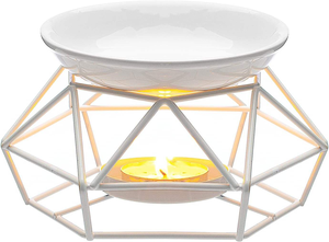 Quemador de aceite metálico, calentador de cera, incensario terapéutico natural y soporte para velas - Product Image 4