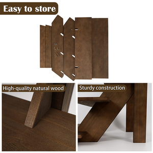 Giá đỡ trưng bày bằng gỗ 4 tầng, kệ bậc thang bằng gỗ & giá nâng trưng bày, giá đỡ bánh bằng gỗ, giá nâng trưng bày bán lẻ bằng gỗ - Product Image 5