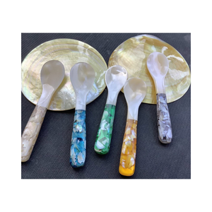 Luxury Tableware Mother Of Pearl Spoon Natural <b>Shell</b> Spoon Caviar Spoon For Gourmet Dining Vietnam Supplier - Product Image 2