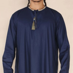 Modern Kuwait Style Lightweight Breathable Polyester Vintage Plus Size Long Sleeve <b>Mens</b> <b>Thobes</b> Jubbah Manufacturer 2025 High - Product Image 3