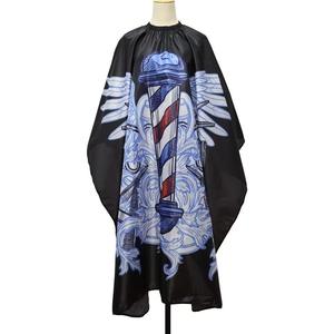 Cape de coiffure professionnelle IKZARSA en polyester camouflage violet et bleu, confortable, résistante à l'eau, pour salon de coiffure, usage professionnel, réglable - Product Image 2