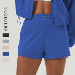 Pantalones Cortos Deportivos Transpirables de Algodón para Mujer con Bolsillos, Conjunto Básico Cómodo para Entrenamiento, Casual y Descanso, Ropa Deportiva para Mujer con Logo, Venta al Por Mayor - Product Image 2
