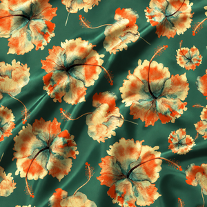 Tissu satiné modal floral 43/44" organique léger et transparent tissé pour vêtements féminins, vêtements de sport, robes de mariée et costumes - Product Image 5