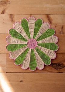 ที่รองแก้วหวายทำมือลายเปลือกหอย ดีไซน์ขอบหยัก สำหรับตกแต่งโต๊ะอาหารลายดอกไม้สุดหรู งานแต่งงาน และของตกแต่งบ้าน - Product Image 3