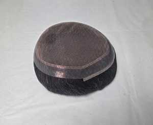 Australia Model Men's Remy Human Hair Toupee <b>Wig</b> with Prosthesis Capillary System - Product Image 4