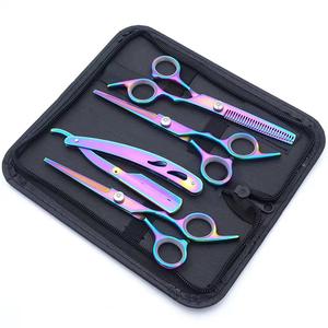 Ensemble de ciseaux de coiffure professionnels en acier inoxydable 440C, lame tranchante, manche moyen, pour droitiers, légers, réutilisables, pour salon - Product Image 6