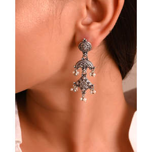 ต่างหูมุก meera jaipur saras - Product Image 1