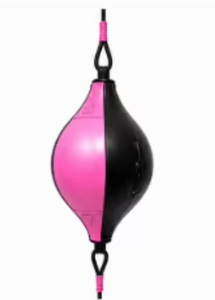 Sac de boxe double durable pour l'entraînement physique et les séances de gym, sac de boxe double rose et noir en PU - Product Image 6