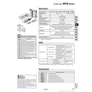 Table coulissante pneumatique SMC Pneumatics MXQ8-75BT pièces pneumatiques de haute qualité - Product Image 1