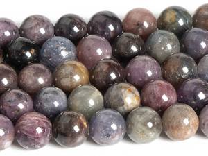 Cuentas de piedras preciosas de rubí y zafiro naturales auténticas, multicolor, redondas, sueltas, para la fabricación de joyas, pulseras y collares. - Product Image 6