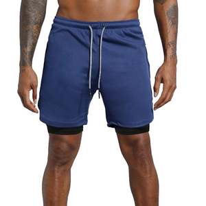 Shorts Bermuda gris pour homme à séchage rapide avec cordon de serrage à la taille et doublure de compression, pour entraînement décontracté, gym, fitness et sport - Product Image 3