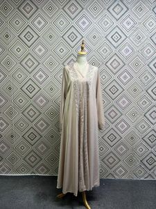 Best Quality Hand Embroidered Beaded Vintage Premium Nida Abaya Anti-Pilling Meera Fashion Designers Indian/Pakistani V Neck <b>Eid</b> - Product Image 2