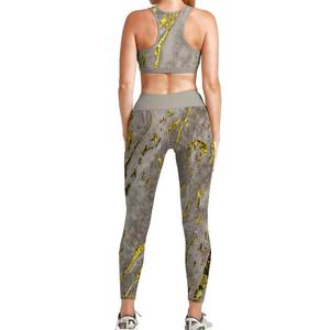 Conjunto Deportivo Elástico para Mujer, Ropa de Gimnasio, Fitness, Yoga, Traje Deportivo, Ropa Deportiva sin Costuras, Conjunto de Yoga para Mujer - Product Image 4