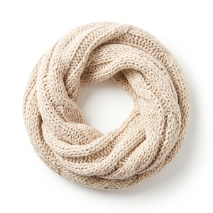 Women's Winter Chunky Knit 100% Wool Scarf Cozy Warm Casual <b>Neck</b> <b>Warmer</b> OEM ODM Wholesale Factory Custom Logo Low MOQ Jacquard - Product Image 2