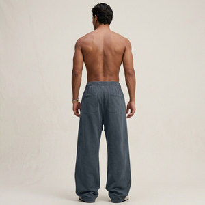 Pantalones Deportivos de Felpa Francesa para Hombre, con Bolsillos Laterales Dobles, Color Sólido, Antiencogimiento, Estilo Moderno, Lisos - Product Image 2