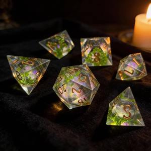 Jeu de dés en résine de qualité professionnelle, dés polyédriques équilibrés en résine pour les tournois, dés de jeu de table Dungeons and Dragons - Product Image 4