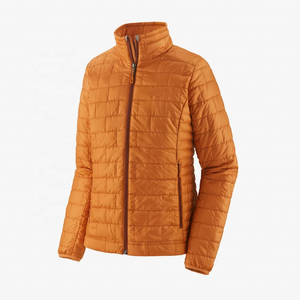 Chaqueta acolchada de algodón ligera para hombre de otoño e invierno con cuello levantado, diseño de logotipo de corte fino fácil de llevar para personas de mediana edad - Product Image 5