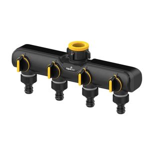ติดตั้งข้อต่อสายยางน้ำได้ง่าย ABS ตัวแยกน้ำสำหรับสวน 4 ทาง ทนทานสำหรับการชลประทาน - Product Image 2