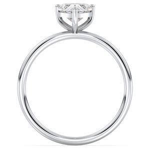 Bague solitaire en argent sterling 925 avec moissanite, design classique, best-seller REYES, bijoux fins pour femmes. - Product Image 6