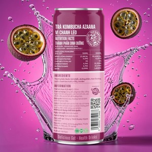 เครื่องดื่มธรรมชาติสไตล์คอมบูชารสเสาวรส รับผลิตแบบ OEM แบรนด์ส่วนตัว ฉลากส่วนตัว จำหน่ายส่งจากโรงงาน - Product Image 2