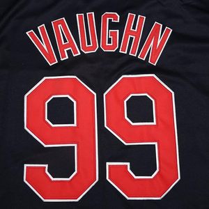 Maglia da uomo del film <span class=keywords><strong>Ricky</strong></span> Vaughn # Maglie da Baseball Hip Hop Anni '90 Cucite con 99 Cuciture, Bianche, Blu Navy, Grigie - Product Image 5