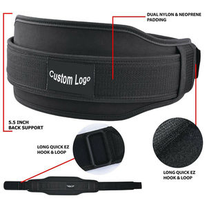 Ceintures de musculation respirantes en néoprène rembourrées avec soutien dorsal pour l'entraînement en salle de sport - Réglables - Product Image 4