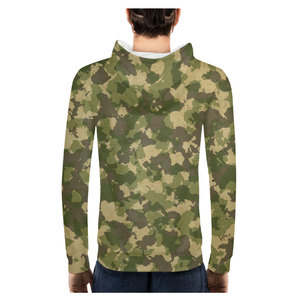Sweat-shirt à capuche camouflage pour homme, coupe classique, en polyester tricoté, décontracté, pour l'automne, avec poche - Product Image 2