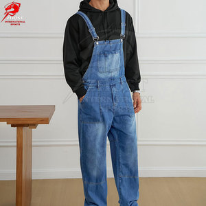 High Quality Fashion Wear <b>Men</b> Jeans <b>Overall</b> Soft Cotton Jeans Adjustable Fit Wholesale Factory Direct Supplier - Product Image 2