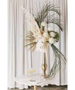 Handmade luxury metal flower <b>stand</b> Luxury metal flower centerpiece Handcrafted metal flower <b>vase</b> - Product Image 5