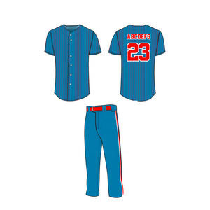 Maillots de softball sublimés personnalisés, uniformes de baseball confortables à coupe régulière avec manches courtes, vêtements de sport pratiques - Product Image 5