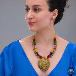 Conjunto de collar de Aura de oro oxidado contemporáneo PRAO joyería contemporánea fina - Product Image 2