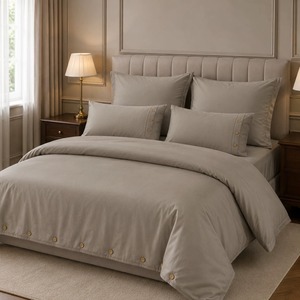 Premium Quality Cotton & Bamboo Duvet <b>Set</b> Soft Breathable Hypoallergenic <b>Bedding</b> <b>Set</b> for Hotel Home Bedroom Guest Room - Product Image 1