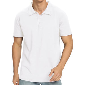Polos personnalisés de haute qualité pour hommes, vêtements de golf, vêtements de rue de luxe pour l'été, polos en coton vierges avec logo. - Product Image 2