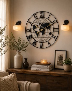 Horloge de table industrielle en fer avec cadre carré, horloge décorative de bureau, horloge analogique à quartz, horloge de cheminée - Product Image 6