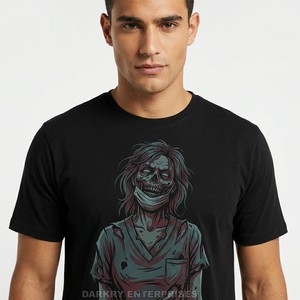 Camisetas Personalizadas para Hombre con Estampado de Mano de Zombie, Camiseta de Algodón, Ropa Urbana, Moda, Proveedor Mayorista, Fabricante - Product Image 3