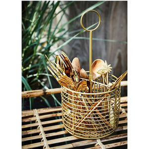 Elegante Portacubiertos Metálico para la Organización de la Encimera de la Cocina, que Mejora el Espacio de Comedor con una Construcción Duradera y un Estilo Moderno - Product Image 1