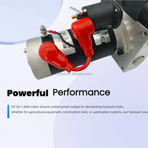 รถพ่วง 12 V 1.6 KW ทำหน้า ที่เดียวหน่วยพลังงานไฮดรอลิกทรงกระบอกพร้อมถังน้ำมันพลาสติก 8.5 L - Product Image 4