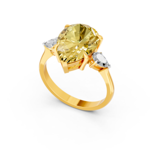 Bague personnalisée en or massif 14K 9K 10K 18K avec diamant jaune de laboratoire 6 carats, certifiée RJC, bijoux fins éthiques, MOQ 3 pièces 10 pièces OEM ODM E201280 - Product Image 4