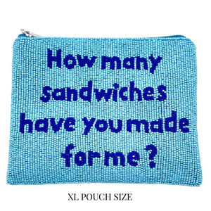 Funny Quote Beaded Zipper Coin Pouch Handmade Embroidered Seed Beads <b>Makeup</b> Wallet Gift Custom Wholesale Party Fashion <b>Compact</b> - Product Image 1