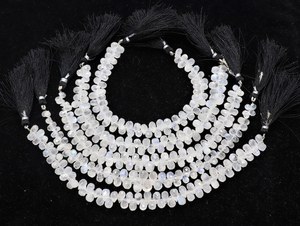 AAA Natural White <b>Rainbow</b> Moonstone Faceted Teardrop Shape Beads 5x7MM White <b>Rainbow</b> Moonstone Briolette 13 Inch By Wholesaler - Product Image 6